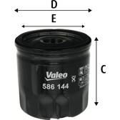 Filtro del aceite VALEO - 586144