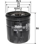 Filtro del aceite VALEO - 586146