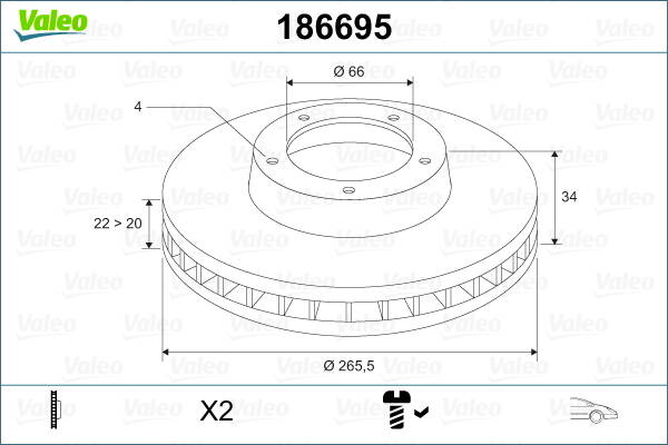 Brake disc set (2)