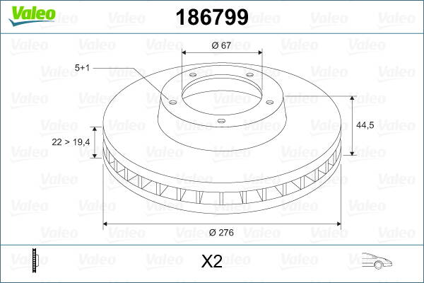 Brake disc set (2)