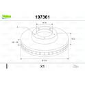 Brake disc (per unit) VALEO - 197361