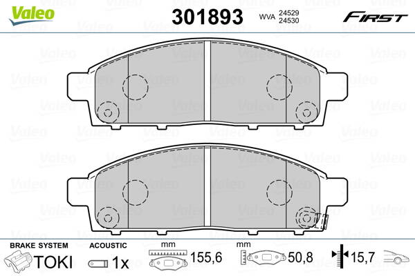 Front brake pad set