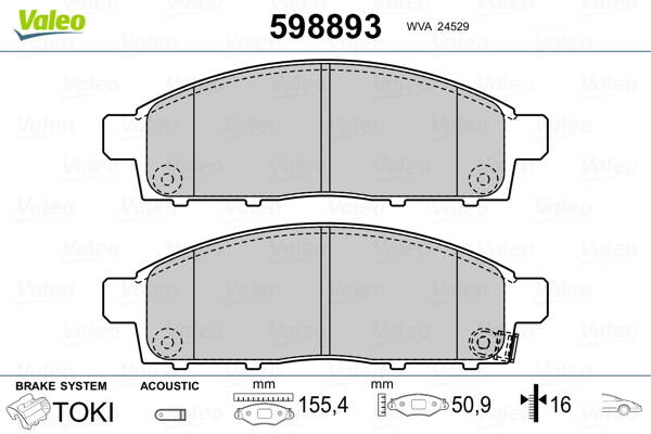 Front brake pad set