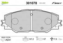 Front brake pad set
