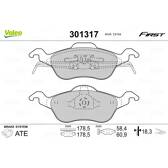 Front brake pad set VALEO - 301317