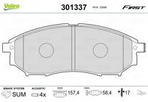 Front brake pad set