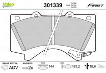 Front brake pad set