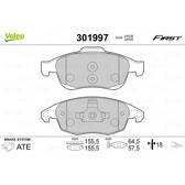 Front brake pad set VALEO - 301997