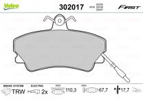 Front brake pad set
