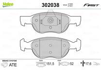 Front brake pad set