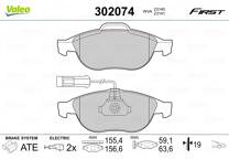 Front brake pad set