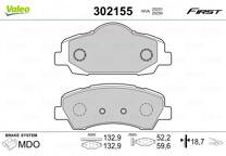 Front brake pad set