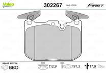 Front brake pad set