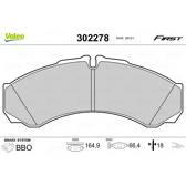 Front brake pad set VALEO - 302278