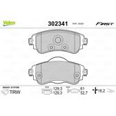 Front brake pad set VALEO - 302341