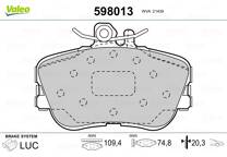 Front brake pad set