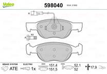 Front brake pad set