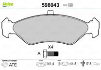 Front brake pad set