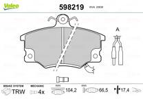 Front brake pad set