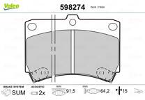 Front brake pad set