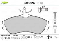 Front brake pad set