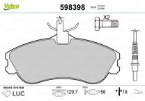 Front brake pad set