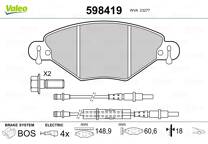 Front brake pad set