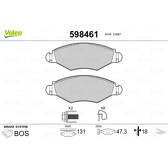 Front brake pad set VALEO - 598461