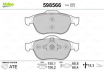 Front brake pad set