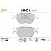 Front brake pad set VALEO - 598639