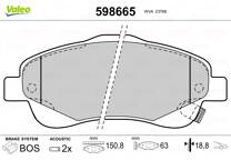 Front brake pad set