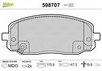 Front brake pad set