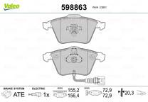 Front brake pad set