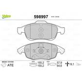 Front brake pad set VALEO - 598997