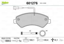 Front brake pad set