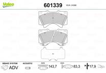 Front brake pad set