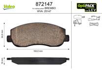Front brake pad set