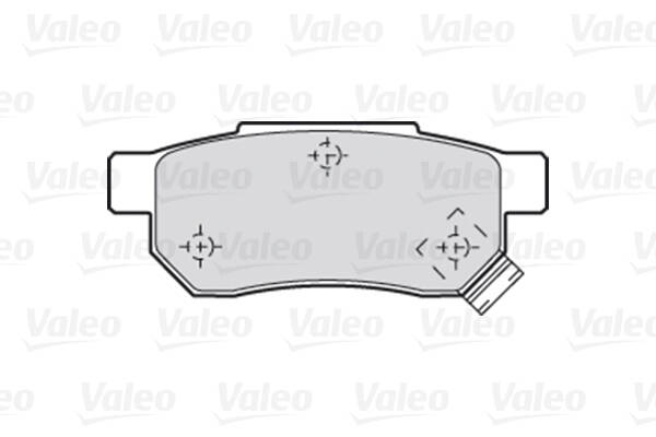 Rear brake pad set