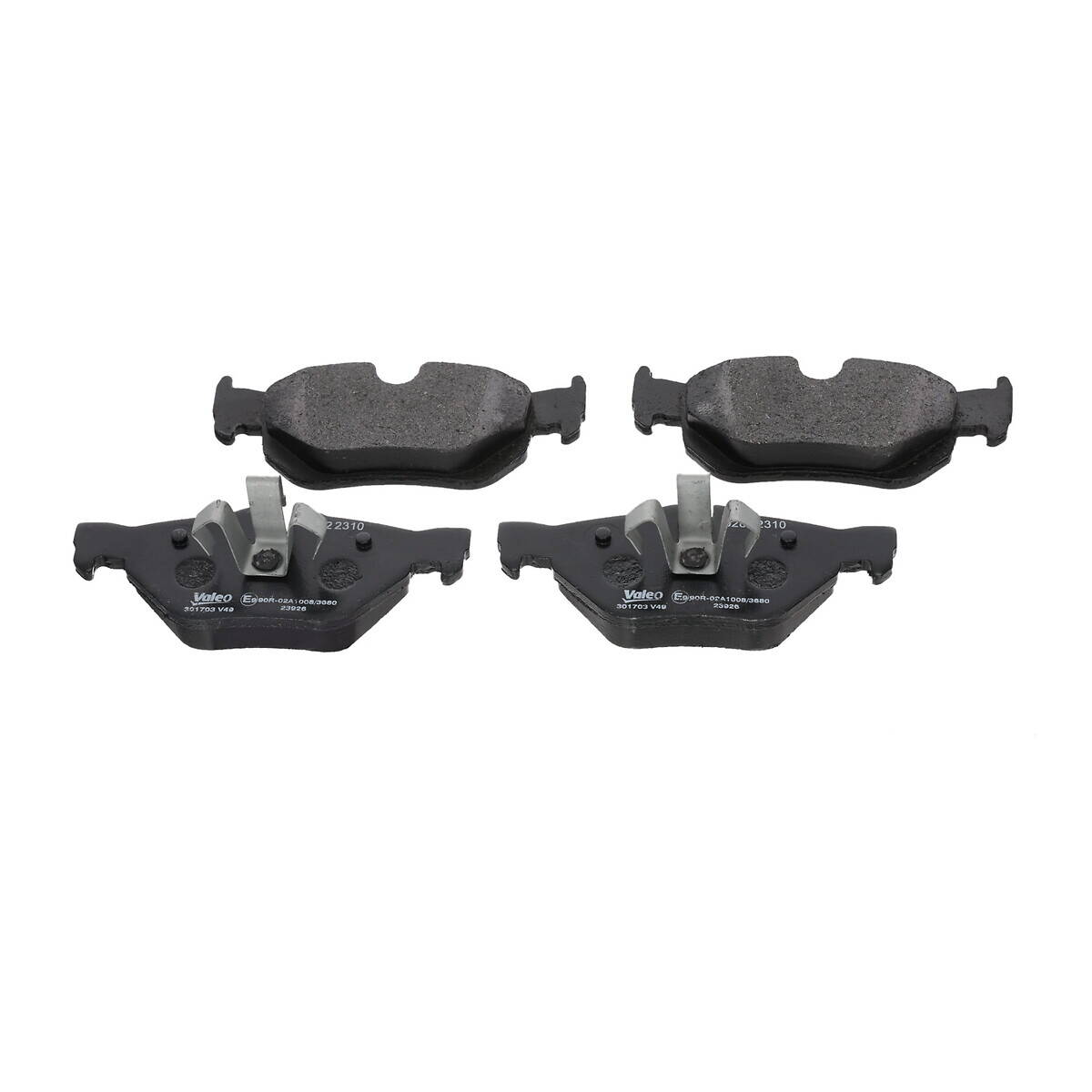 Rear brake pad set
