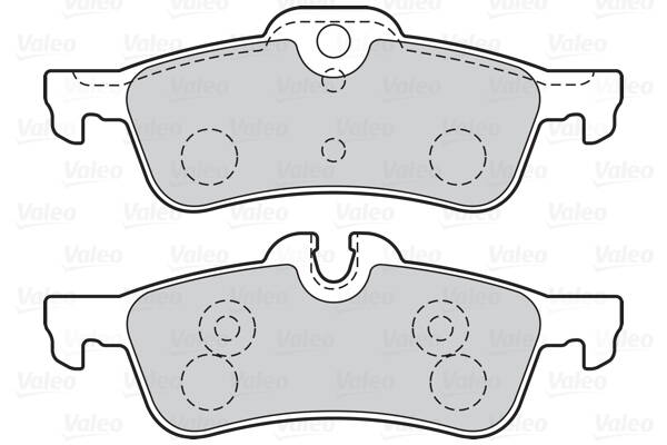 Rear brake pad set