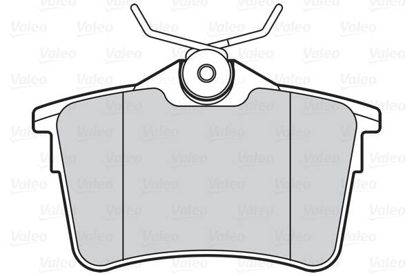 Rear brake pad set