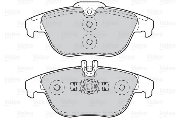 Rear brake pad set