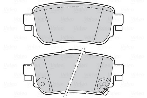 Rear brake pad set