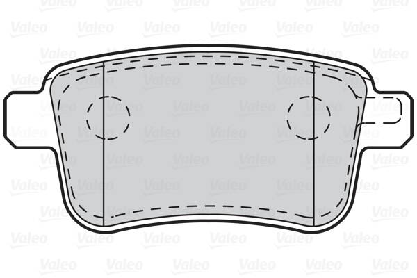 Rear brake pad set