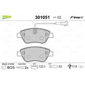 Jeu de plaquettes de frein avant VALEO - 301051