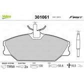 Jeu de plaquettes de frein avant VALEO - 301061