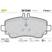 Jeu de plaquettes de frein avant VALEO - 301549