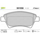 Jeu de plaquettes de frein avant VALEO - 301558