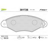 Jeu de plaquettes de frein avant VALEO - 301726