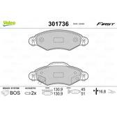 Jeu de plaquettes de frein avant VALEO - 301736